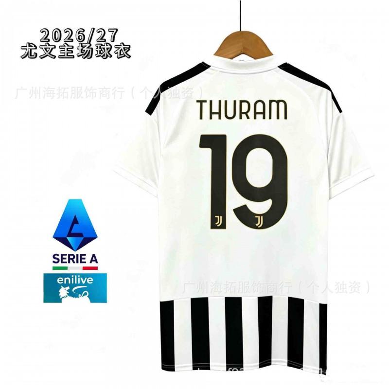 Juventus 2024-25 Heim Auswärts Fußballtrikot Gestreiftes Fußballhemd Herren Damen Erwachsene Fan Edition