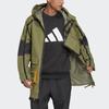 Adidas Xploric Parka Reflective Outdoor Waterproof Multi-Pocket Hooded Jacket With Logo Men Outerwear Army-Green GQ2399
