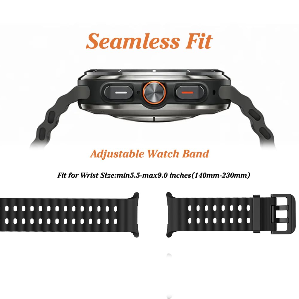 Silicone Watch Band For Samsung Galaxy Watch 8 Ultra- Strap Replacement Rubber Wristband Bracelet Accessories For Galaxy Watch 8/Ultra/Ultra2025