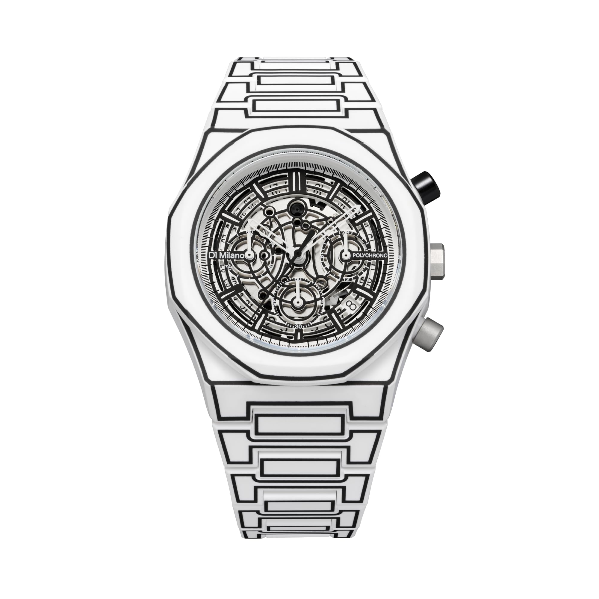 

Authorized Distributor [D1 MILANO] D1 Milano Men s Watch [POLYCARBON] Polychrono White Sketch 40.5mm PHBJ13