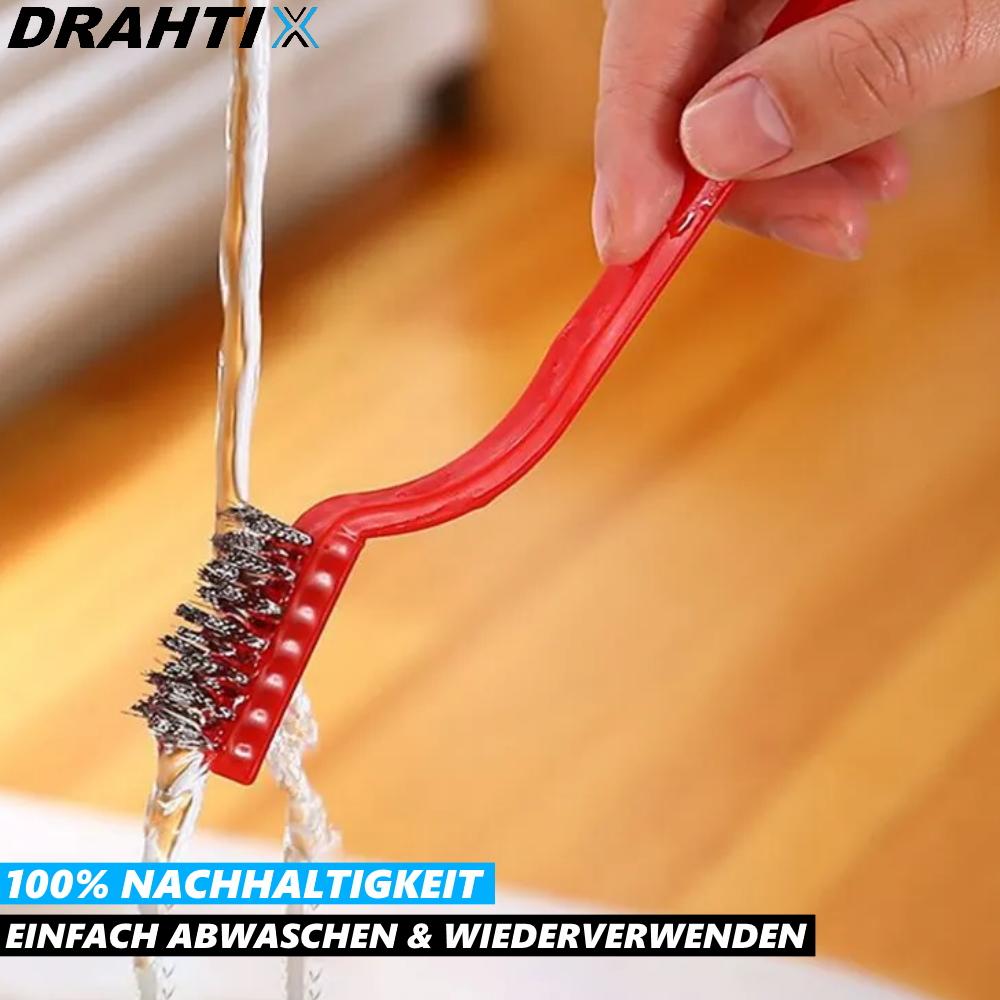 DRAHTIX Mini Wire Brush Set Brass Brush Nylon Stainless Steel Brush [Set of 3]