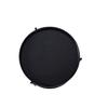 Coffee Table with 2-tier Tray Design, Round, Solid Wood & Metal, In 3 Colors: Ash Natural / Walnut / Black, Combinable with Side Table (44x44x48 Cm)