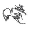 3Pcs Women Hair Claws Spider Bat Skull Hand Shape Hair Clips Anti-slip Teeth Back Head Hair Barrettes Hair Styling Accessories