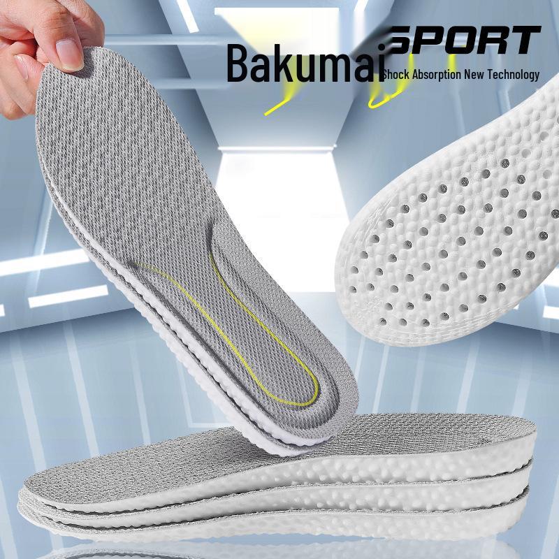 Super Soft High-Elastic Insoles: No Fatigue, Shock Absorbing, Breathable, Sweat-Wicking, Deodorizing for Long-Lasting Comfort.