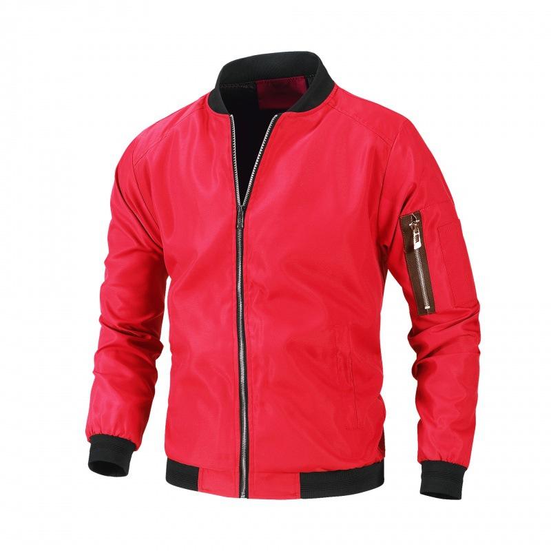 Men's Stand-Up Jacket Casual Spring and Autumn Thin Cardigan Zipper Jacket Fashion Youth Jacket Men's