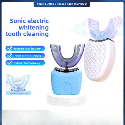 Elektrische U-förmige Zahnbürste für Erwachsene, Schallweiche Borsten, Dentales Schönheitsinstrument für Männer und Frauen, Aufladung, Automatischer Timer Dentalreiniger