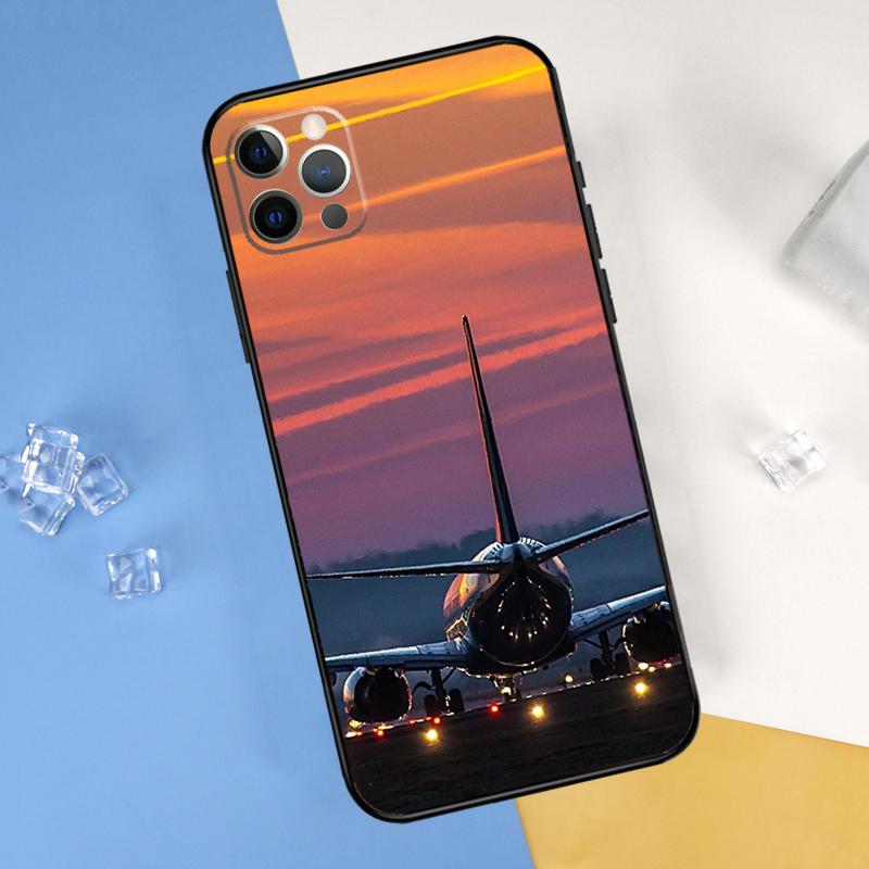 Aircraft Airplane Fly Travel Phone Case For iPhone 15 Pro 16 Pro 11 13 14 Pro Max 12 Mini XR 16 15 Plus 16e Cover Shell