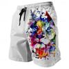 Costume da bagno da uomo Leone Animale Pantaloncini da bagno Board Shorts Vita media Moda Streetwear Designer