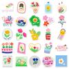 50 Original Flower Cartoon Plant Stickers for DIY Notebook, Laptop, or Hand Account Decoration
