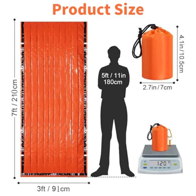 Emergency Survival Sleeping Bag; Portable Emergency Insulation And Heat Preservation Survival Equipment; Emergency Vest Bag Warm