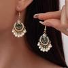 Imitation Pearl Tassel Drop Earrings Hook Piercing Exaggerated Tassel Earrings  Girls Gift