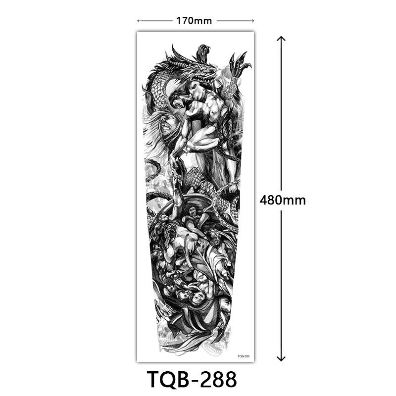 Full Arm Tattoo Sticker, Full Arm Big Picture Tattoo Sticker, Flower Arm Tattoo Sticker Tattoo