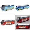 Simulated City Luxurious Sightseeing Bus Model Toy With Sound And Light Function