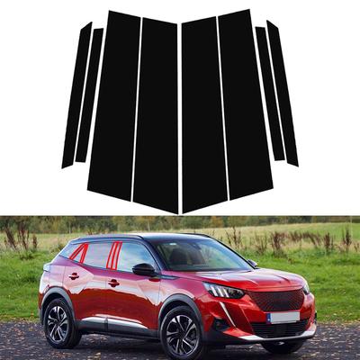 8 st Bilstolpe för dörrfönster BC Stolpe Postskydd Trim PC Material Klistermärke Passar För Peugeot 2008 2020-2022