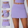 Women's High-Waist Tennis Skirt with Built-in Shorts - Anti-Exposure Faux Two-Piece for Sports & Yoga