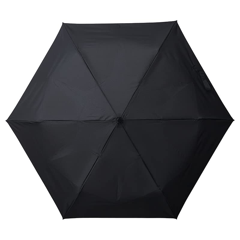 Folding Secret 97cm Urawaza Rain Easy Opening and Closing by Solid Highly UV Suitable for Sun and 55cm Easy Model Black 3-Second Umbrella, Trick,