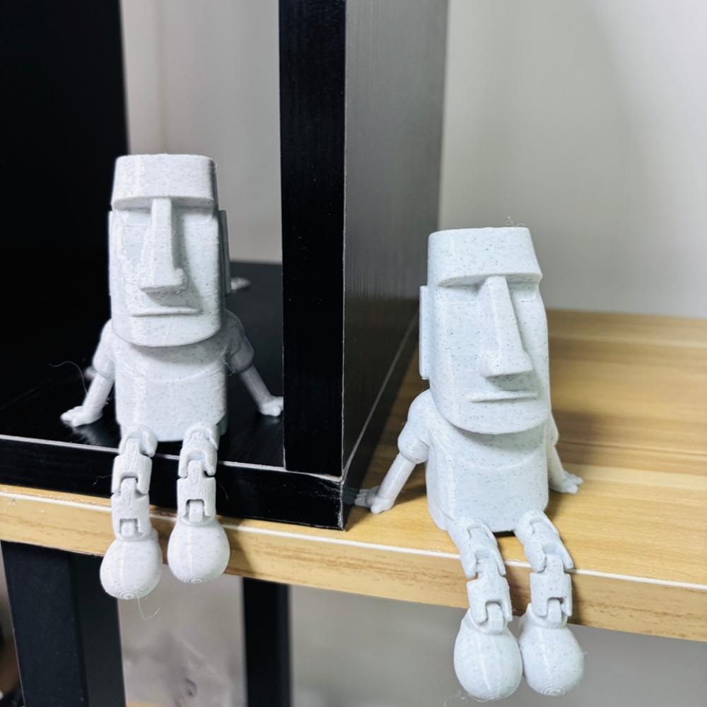 3D Printed Seated Figures, Easter Seated Figures Desktop Ornaments, Mini Unique Souvenir Decorations and Ornaments белый