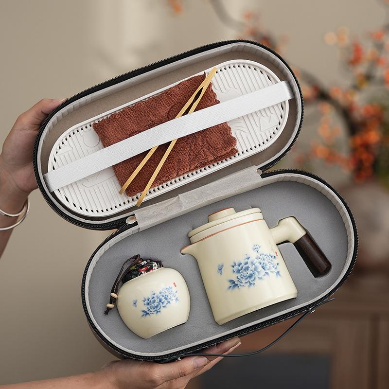 Travel tea set Portable storage Kuaike cup Outdoor car camping Tea pot Corporate event gifts