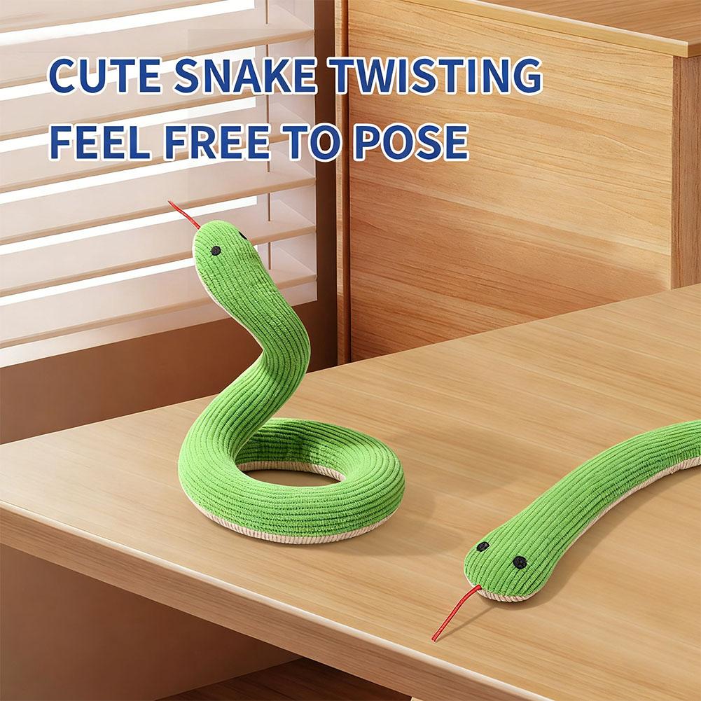 Cat Toy Snake 1pc Crinkle Sound Toy Soft Linen Interactive Kitten Exercise Kicking Toy Suitable for Indoor Cats Suitable