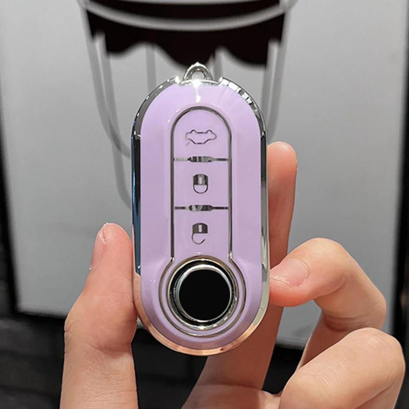 3 Buttons For Fiat Ducato 500 500L Panda Grande Punto Lancia Musa Tpu Auto Shell Fob Holder Car Flip Key Case Cover Accessories