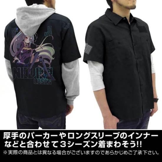 No Game No Life Full Color Work Shirt Black M Size "White"