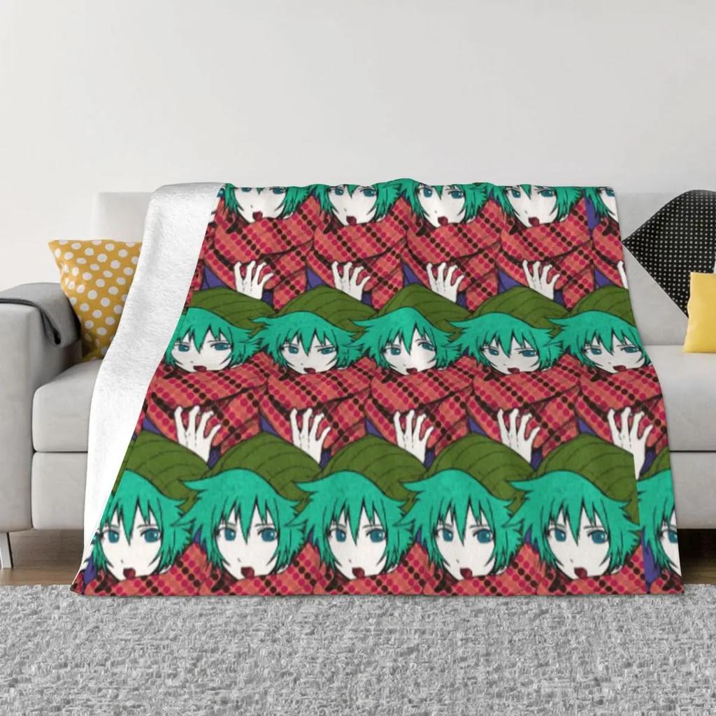 Shin Tsukimi Your Turn To Die Fleece Throw Blankets YTTD Anime Game Blankets for Sofa Travel Super Soft Bedding Throws