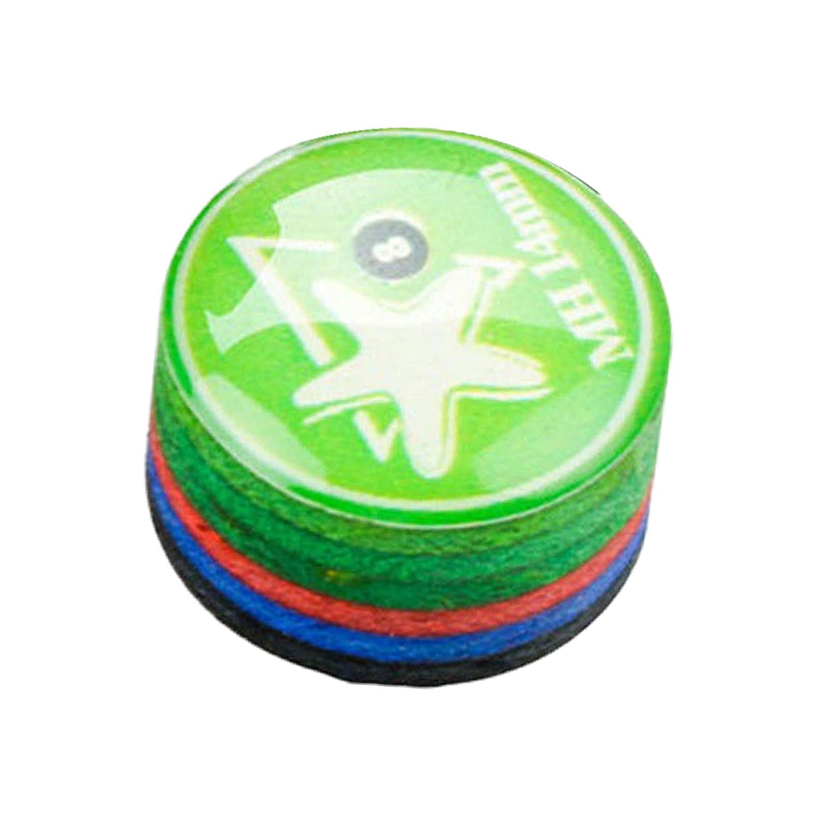 

Billiards Cue Tip Diameter 14 mm Lightweight Repair Part Professional PU Leather Billiards Accessories for Adults Men Women зелений