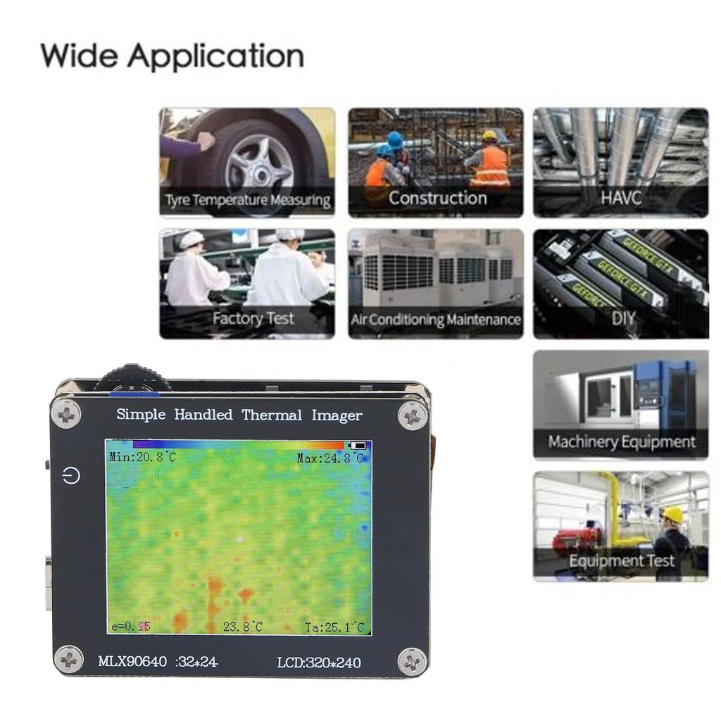 2in Screen ‑ 40 ℃ to 300 ℃ Handheld Multifunctional Thermal Imager Thermal Imager Thermal Imager Infrared Camera Tools