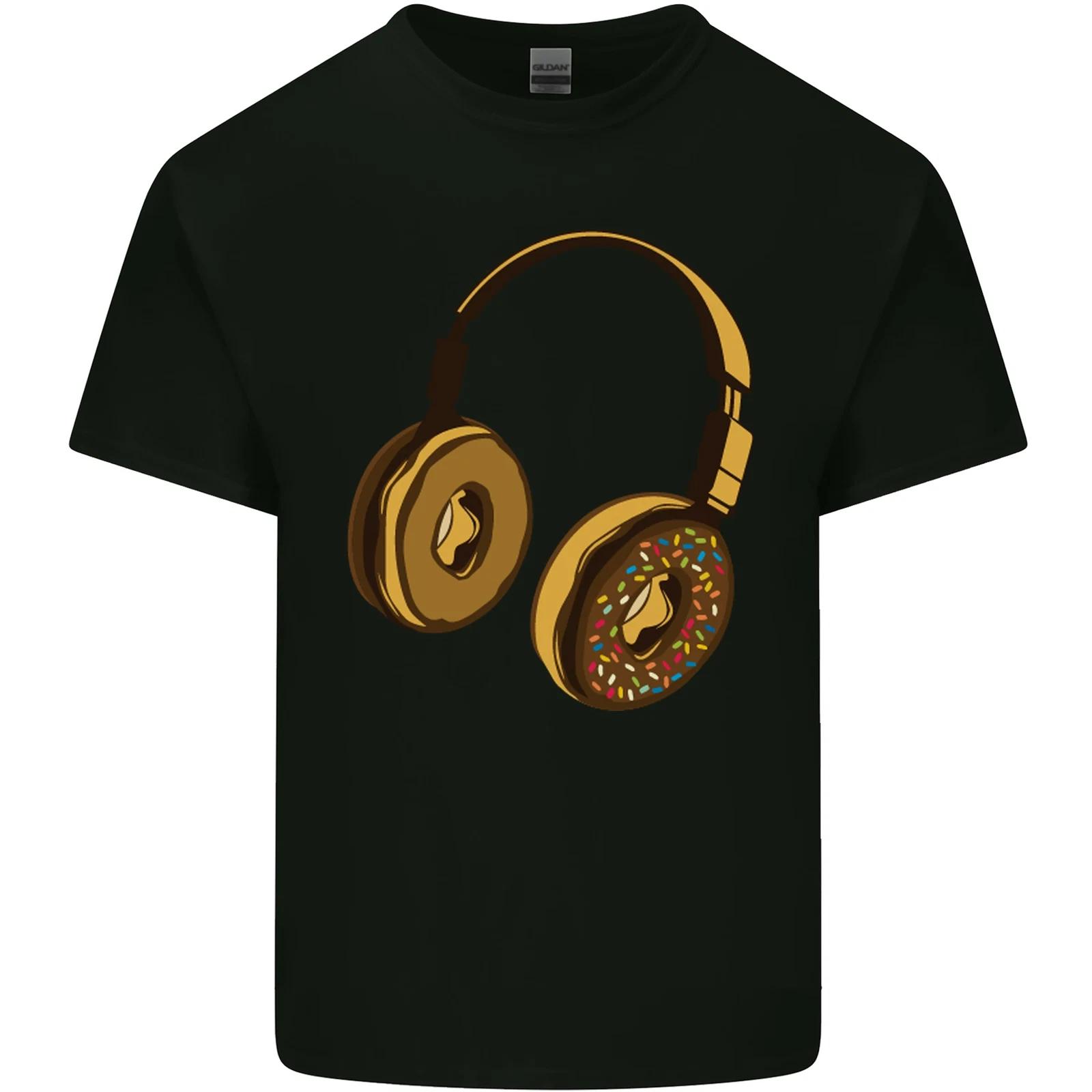 Donut Headphones Music DJ DJing Funny Kids T-Shirt Childrens S