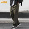 Jeep Men's Loose Fit Casual Straight-Leg Trousers