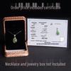 Certified 925 Sterling Silver Jade Necklace with Hollow Jasper Pendant - Elegant Gift for Mom