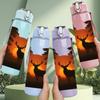 1PC Sunset Deer Silhouette 750ml Color Plastic Sports Water Bottle Leakproof Flip Straw Lid Suitable for Sports Office Home Use