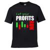 Let Your Profits Run Candlestick Unisex Summer Washed Tee Loose Distressed Top