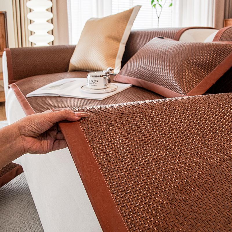 Summer Summer Mat Sofa Cushion Summer Anti-Scratching Rattan Mat Cushion Non-Slip Sofa Cover Seat Cushion