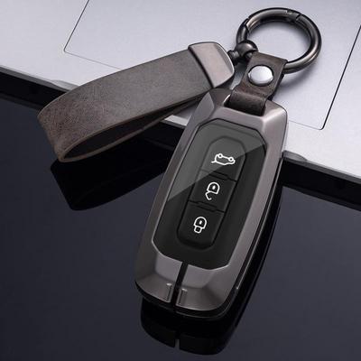 3-przyciskowy metalowy pokrowiec na kluczyk samochodowy Smart Key Case Bag Fob Shell Holder do Forda Territory EV Key Protector Akcesoria do breloków