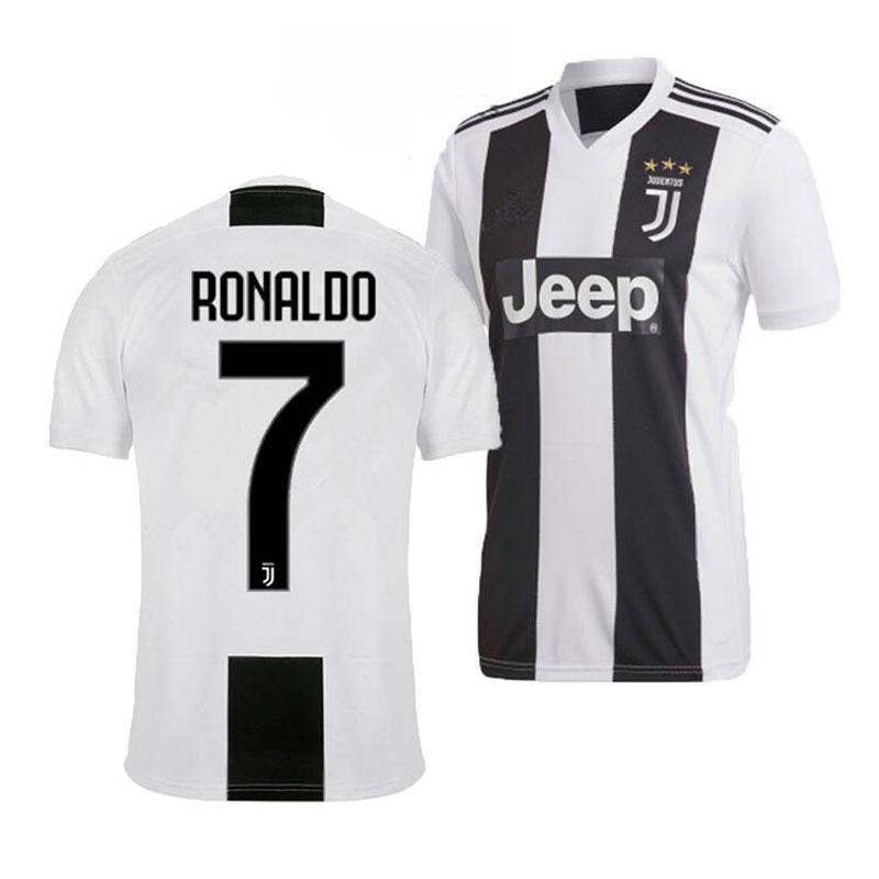 Juventus Ronaldo Cristiano Home Shirt Football Whiteblack Color 2018 2019 Seria