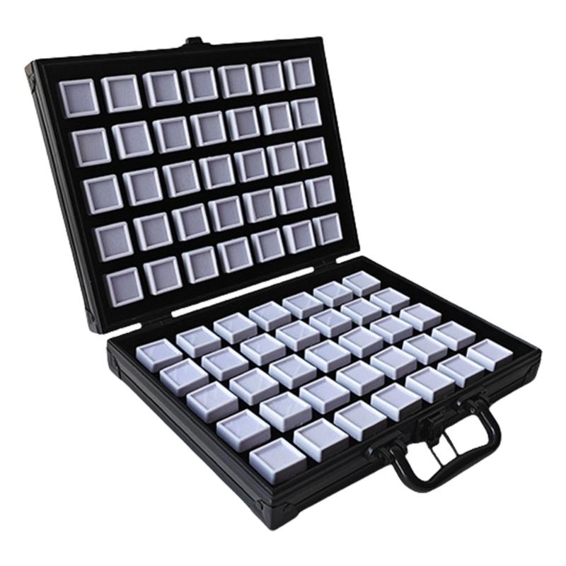 

Sturdy Aluminum Alloy Jewelry Storage Box With Lock for Safe Storage and Easy Transport of Gemstones Organization