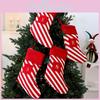 Christmas Sock Ornament With Felt Material And Red White Stripe Design For Festive Decor