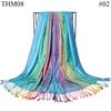 Designer Head Scarfs Ethnic Style Fringed Shawl Other Scarves & Shawls Hijab Ethicon Soie Scarf for Women