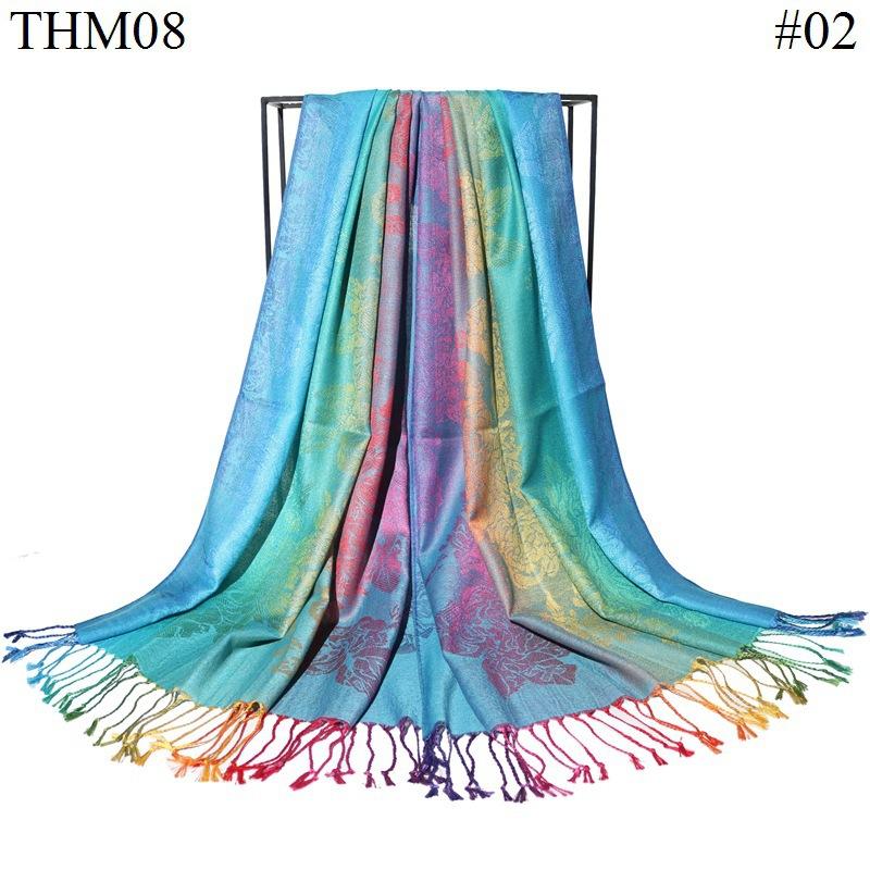 Designer Head Scarfs Ethnic Style Fringed Shawl Other Scarves & Shawls Hijab Ethicon Soie Scarf for Women