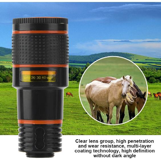 Zoom Lens Kit for Tenth Generation,Telescopic Phone Objectif,Clip On Lens Zoom,Phone Camera Lens Kit,Professional 12X Telephoto Lens Telescopic
