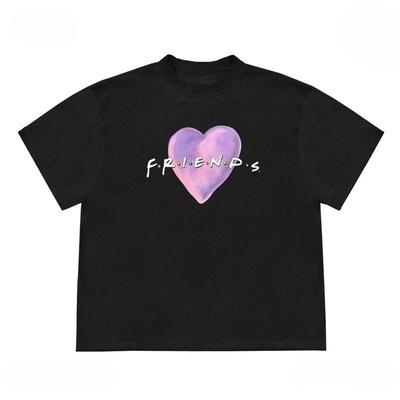 Pure Loose Round Neck Versatile Women'S T-Shirt Youthful Popularity Vibrant Daily Short Sleeves Casual Style Kawaii Kpop