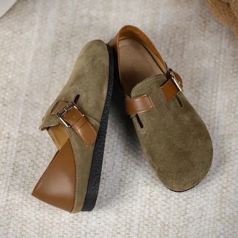 Ladies Shoes  Buckle Strap Women's Flats Outdoor Casual Flats Women Round Toe Mixed Colors Plus Size Shoes Women Zapatos