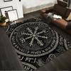 "Nordic Viking Symbol Carpet with Runes and Black Celtic Design" Suitable for Use As an Anti-slip for Living Room Bedroom Sofas