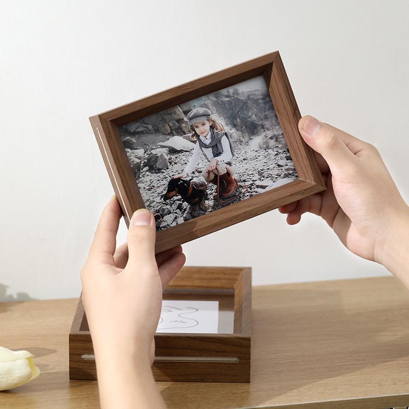 Double Sided Transparent Photo Frame Sample Embossing Acrylic Frame Set Up Calligraphy Display Frame Home Decor