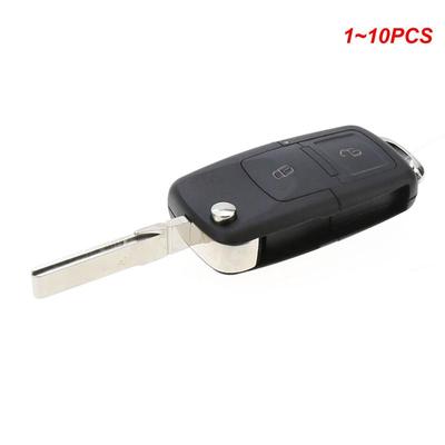 1~10PCS 3 Buttons Car Remote Flip Key Fob Case Shell For Golf MK6 Bora Beetle Tiguan Passat Caddy Jetta Scirocco No