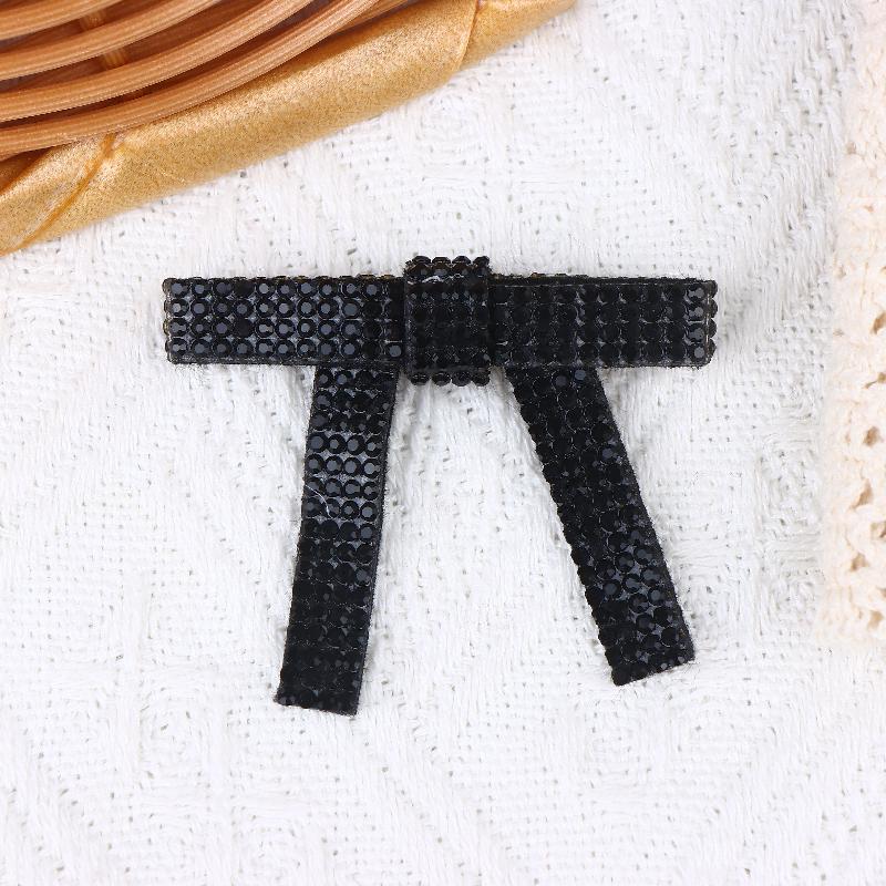 Handmade Pu Rhinestone Bow Brooches For Women Unisex Knot Pins Event Party New Vintage Gifts Backpack Decoration