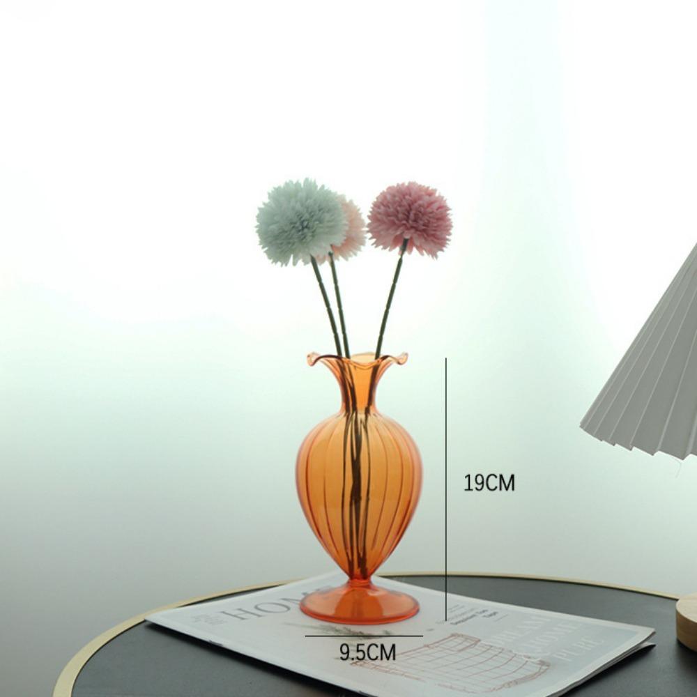 Einfache Glas Blumenvase Hydroponik Flasche für Schreibtisch Blumenarrangement für Wohnzimmer Heim Büro Dekoration