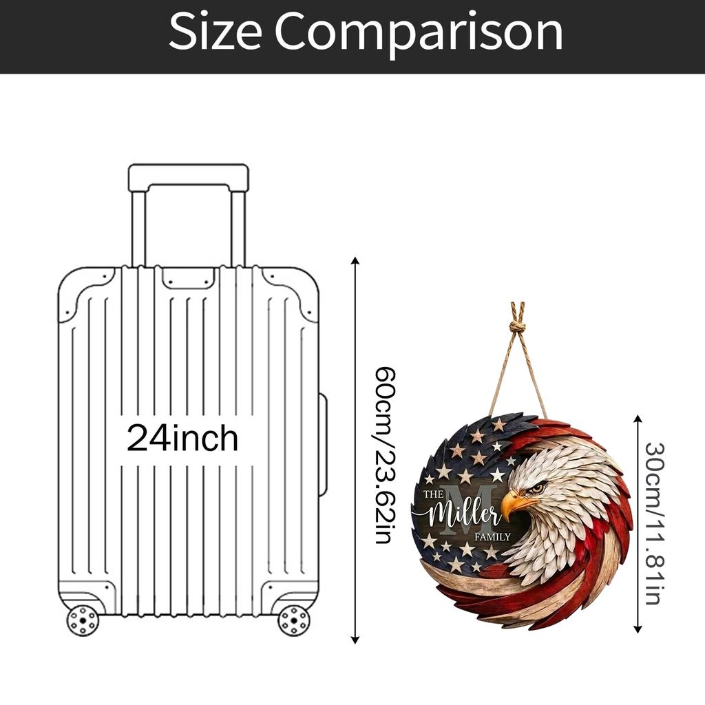 2D Independence Day Wooden Door And Window Wall Plaque Hanging Holiday Atmosphere Scene Decoration