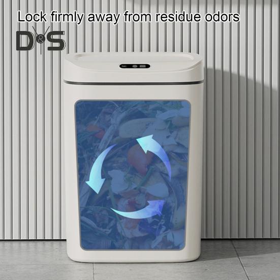 12/14/16L Smart Trash Can with Lid Automatic Sensor Battery Operated Living Room Kitchen Bathroom Household Waste Rubbish Garbage Storage Bin